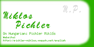 miklos pichler business card